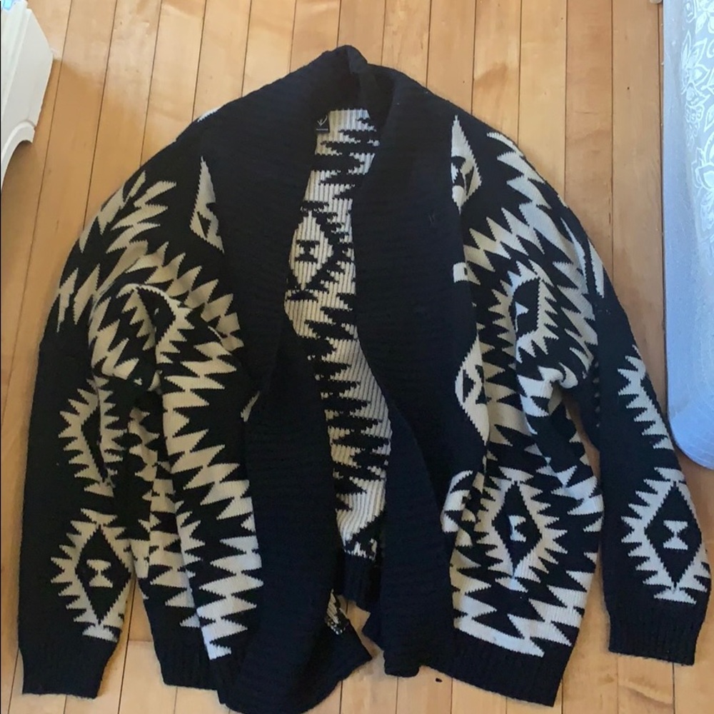 Aztec print cardigan